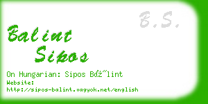 balint sipos business card